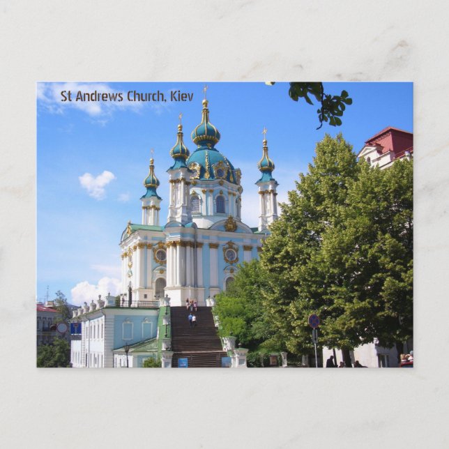 St Andrews Church Kiev Postcard (Front)