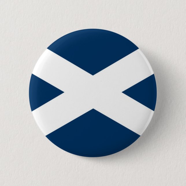 St Andrews Cross 2 Inch Round Button (Front)