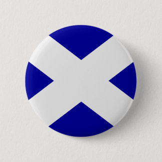 St Andrew's Cross 2 Inch Round Button