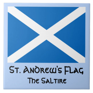 St. Andrew's Flag, Saltire, or Flag of Scotland Tile