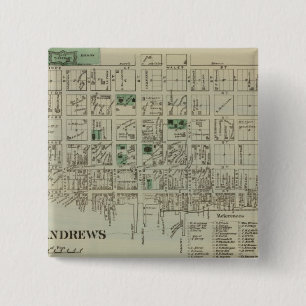 St Andrews NB 2 Inch Square Button