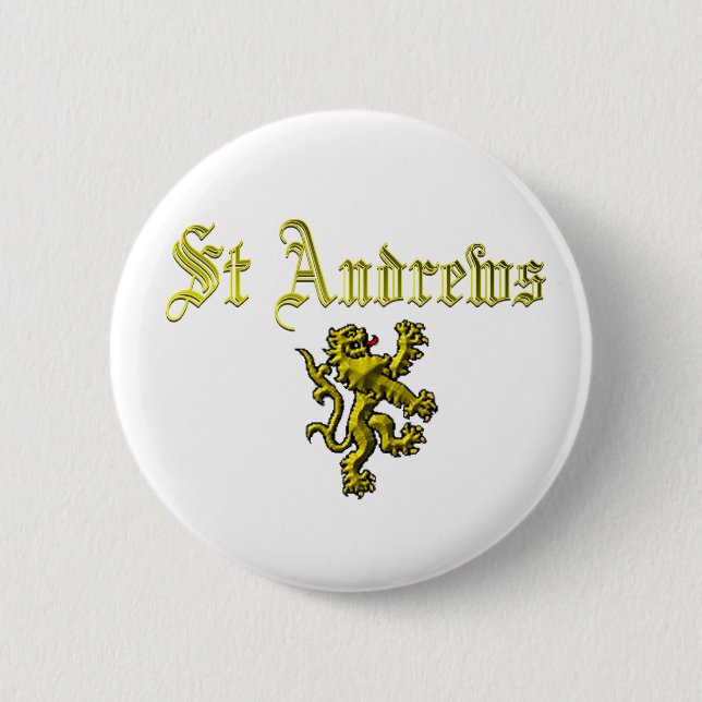 St Andrews Scotland 2 Inch Round Button (Front)