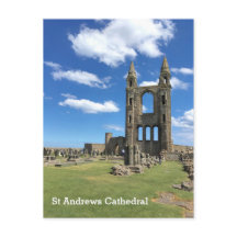 St Andrews Scotland Cathedral Ruins Towers in Sun