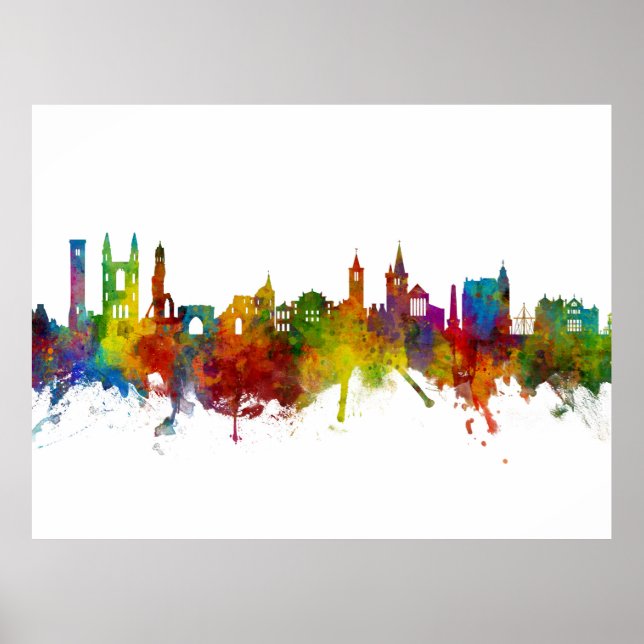 St Andrews Scotland Skyline Poster (Front)