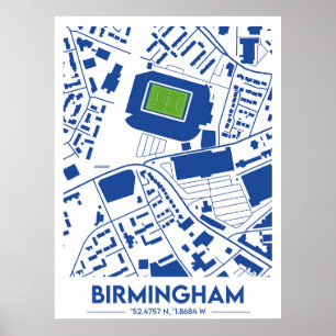 St. Andrew's Stadium Map Design Poster