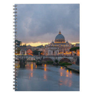 St. Angelo Bridge, St. Peter's Basilica, Rome Notebook