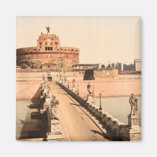 St Angelo Castle and Bridge, Rome, Lazio Italy Magnet