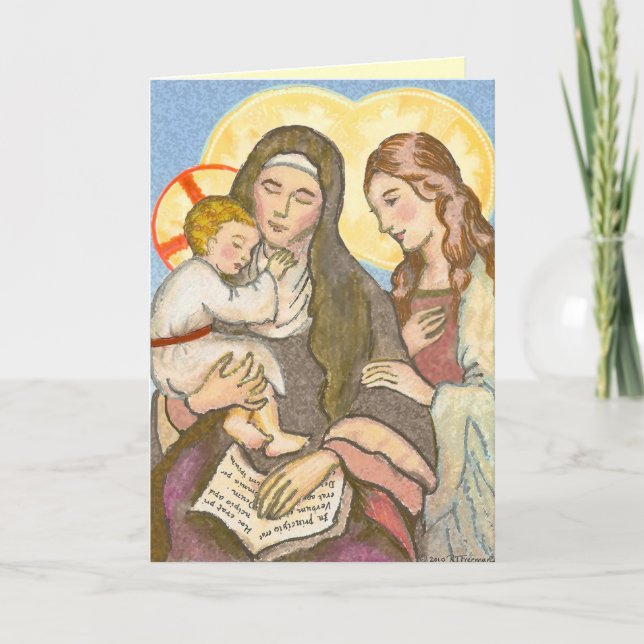 St Ann avec la carte de voeux de Jésus et de Mary (Devant)