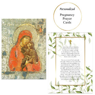 St. Anna and the Theotokos Pregnancy Prayer Card