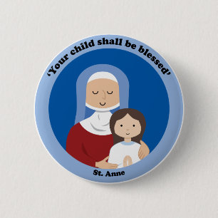St. Anne 2 Inch Round Button