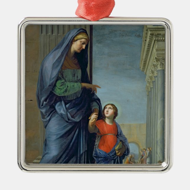 St. Anne Leading the Virgin to the Temple Metal Ornament (Front)