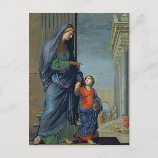 St. Anne Leading the Virgin to the Temple Postcard (Front)