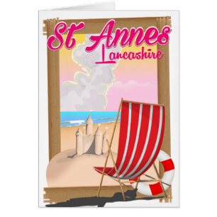 St Annes, Lancashire beach travel poster