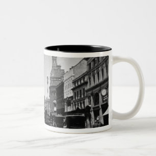 St. Ann's Square, Manchester, c.1910 Two-Tone Coffee Mug