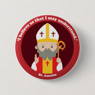 St. Anselm 2 Inch Round Button