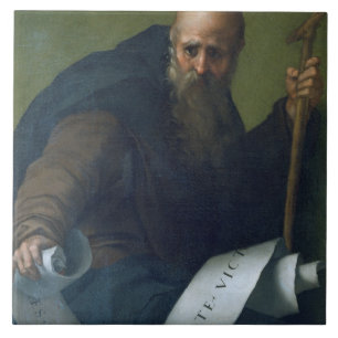 St. Anthony Abbot (c.251-356) c.1518-19 (oil on ca Tile