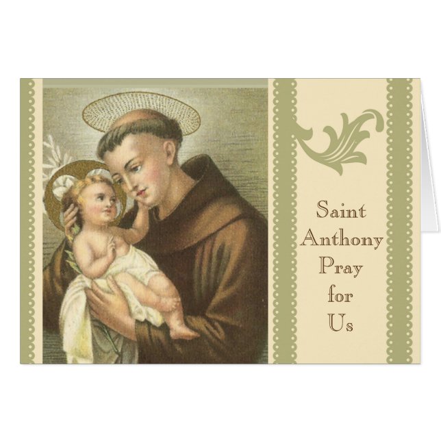 St Anthony de Padoue avec la prière de Jésus de (Devant horizontal)