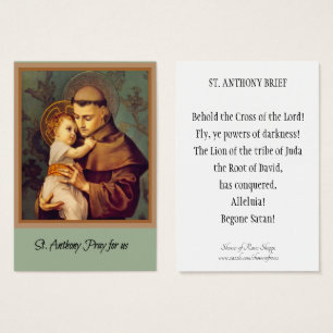 St Anthony des cartes saintes de Padoue