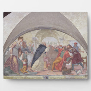 St. Anthony Driving Out the Gamblers (fresco) Plaque