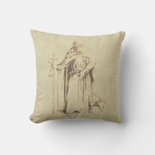 St Anthony of Egypt, Father of All Monks Throw Pillow