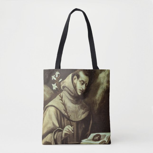 St. Anthony of Padua by El Greco Tote Bag (Front)