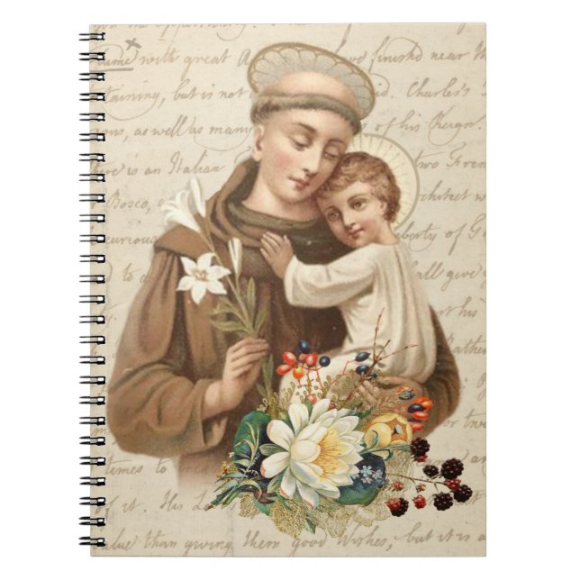 St. Anthony of Padua  & Child Jesus Religious Notebook (Front)