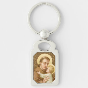 St. Anthony of Padua & Christ Child (JM 05) Rect Keychain