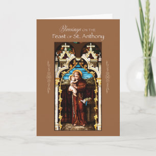 St. Anthony of Padua Feast Day Blessings Card