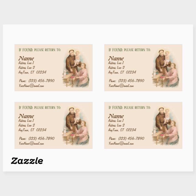 St Anthony of Padua, Finder of Lost Things (TF 01) Sticker (Sheet)