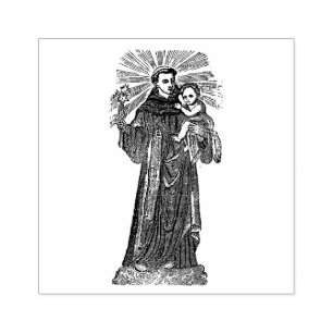 St. Anthony of Padua Jesus Catholic Religious Rubber Stamp