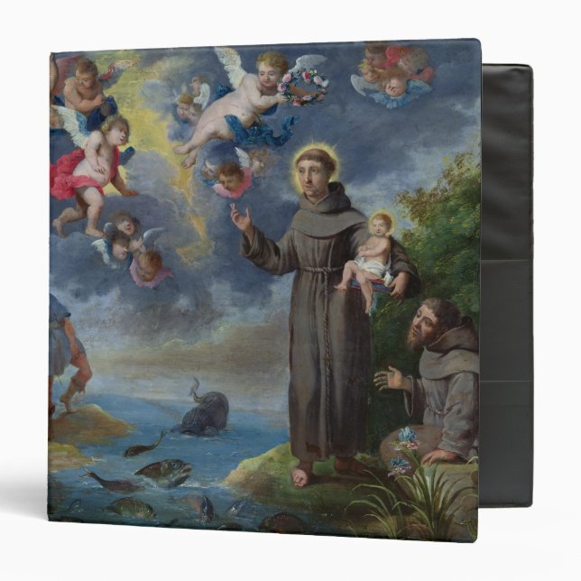 St. Anthony of Padua Preaching to the Fish Binder (Front/Inside)