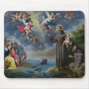 St. Anthony of Padua Preaching to the Fish Mouse Pad