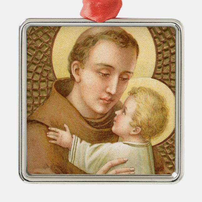 St. Anthony of Padua & the Christ Child (JM 05) Metal Ornament (Front)