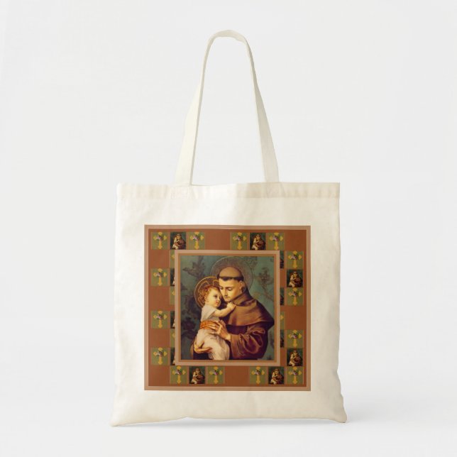 St. Anthony of Padua with Baby Jesus Tote Bag (Front)