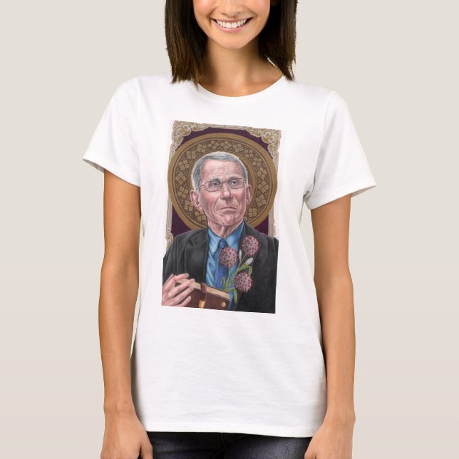 St. Anthony of the 'Rona protect Us Ladies T-Shirt (Front)