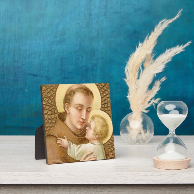 St Anthony & the Christ Child (JM 05) 5.25" Square Plaque (Insitu)