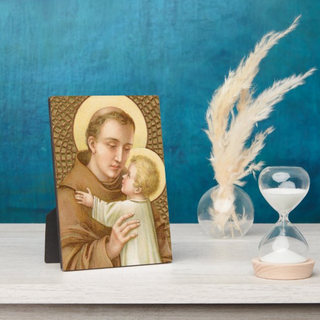 St. Anthony & the Christ Child (JM 05) 5"x7" Plaque (Side)