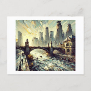 St. Anthonys Bridge Minneapolis, Postcard