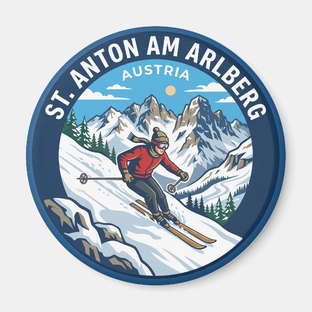 St. Anton am Arlberg Austria Magnet (Front)