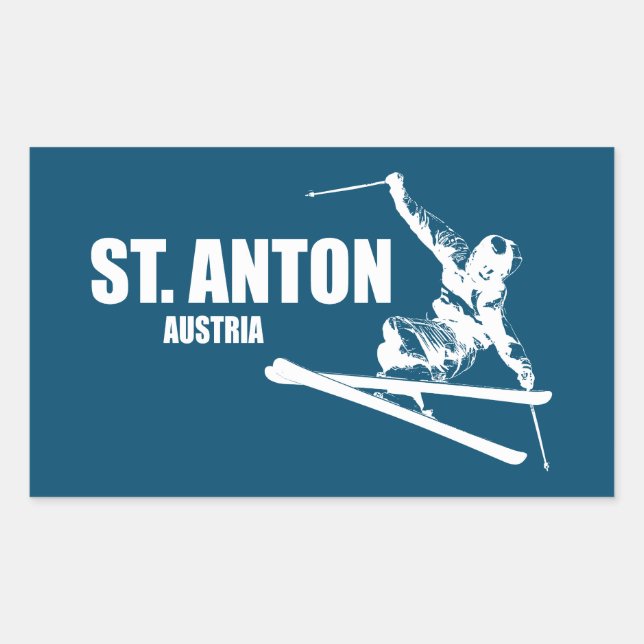 St. Anton Austria Skier Sticker (Front)