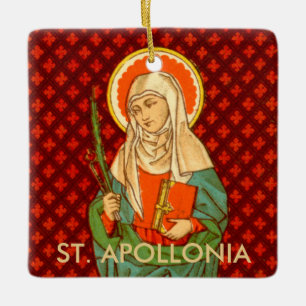 St. Apollonia (VVP 001) Square Ceramic Ornament