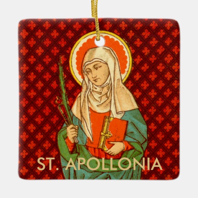 St. Apollonia (VVP 001) Square Ceramic Ornament (Front)