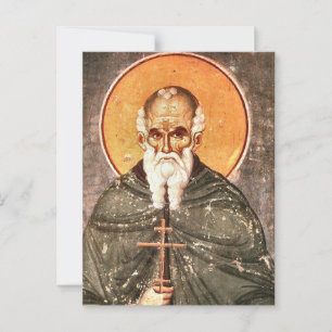 St. Athanasius the Athonite Orthodox Icon Postcard