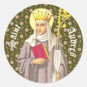 St. Audrey (Etheldreda) (P 003) Classic Round Sticker