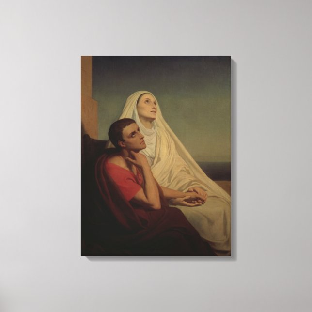 St. Augustine and his mother St. Monica, 1855 Canvas Print (Front)