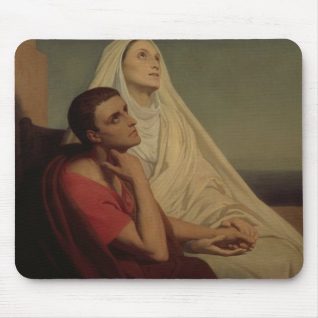 St. Augustine and his mother St. Monica, 1855 Mouse Pad (Front)