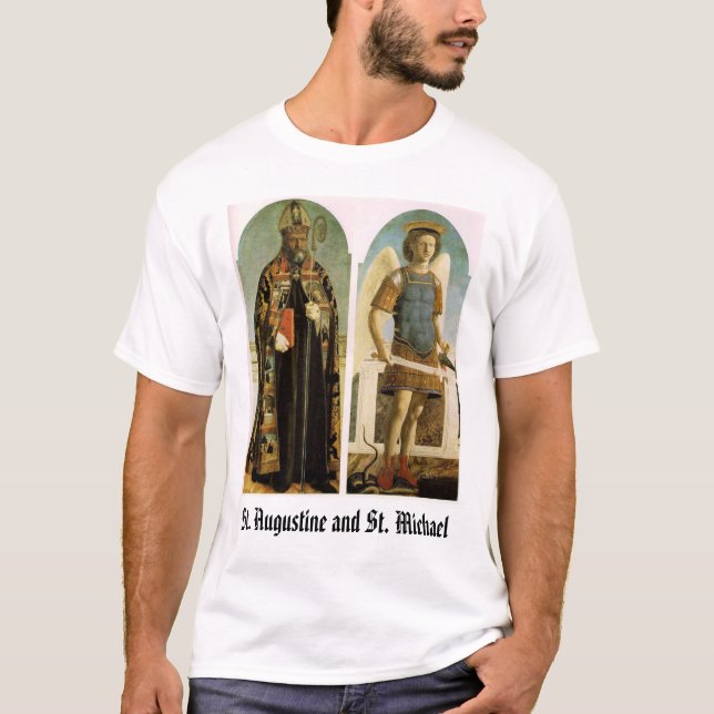 St. Augustine and St. Michael T-Shirt (Front)