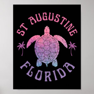 St Augustine Beach Florida Sea Turtle Summer Vacat Poster