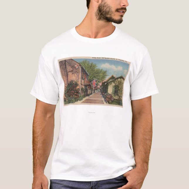 St. Augustine, FL - Aviles St. in Old Spanish T-Shirt (Front)