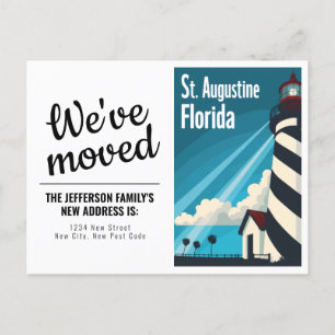 St. Augustine FL Lighthouse We've Moved Postcard